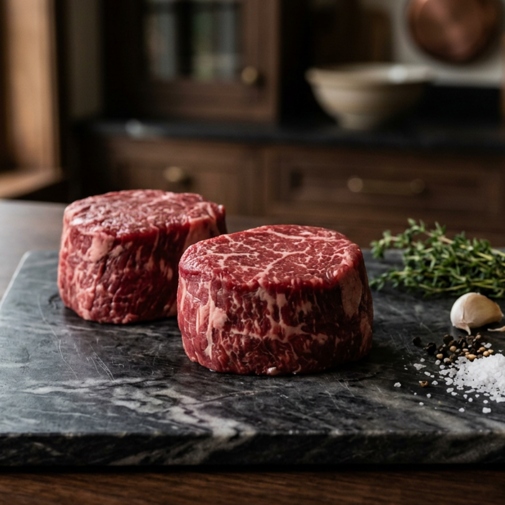 Two USDA Prime filet mignon steaks